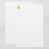 Blaues Häuschen-Quadrat u. Kompassse Briefpapier (Vorne/Hinten)
