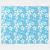 BLAUES HAWAII-MUSTER (BLAU) FLEECEDECKE (Vorderseite (Horizontal))