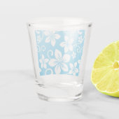 BLAUES HAWAII-MUSTER IN BLAU SCHNAPSGLAS (Rückseite)