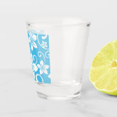 BLAUES HAWAII-MUSTER IN BLAU SCHNAPSGLAS (Rechts)