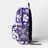BLAUES HAWAII-MUSTER IN LILA BEDRUCKTER RUCKSACK (Rechts)