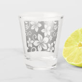 BLAUES HAWAII-MUSTER IN SCHWARZ SCHNAPSGLAS (Rückseite)