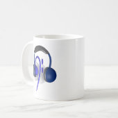 Blaues Headset für Bass Kaffeetasse (Vorderseite Links)