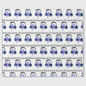 Blaues Headset für klassischen Bass Geschenkpapier (Flach)