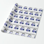 Blaues Headset für klassischen Bass Geschenkpapier (Ungerollt)
