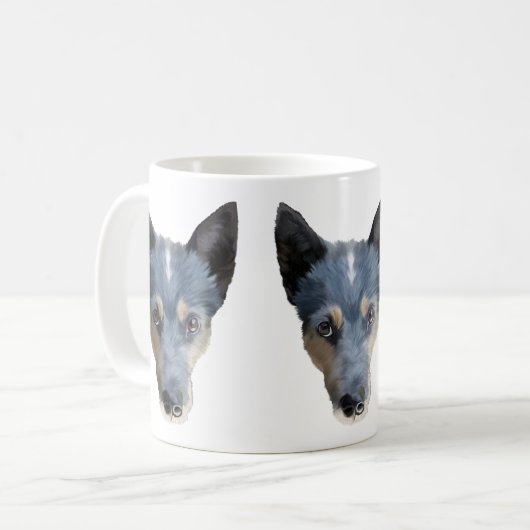Blaues Heeler/australischer Vieh-Hund Kaffeetasse (Vorderseite Links)