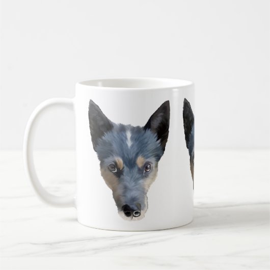 Blaues Heeler/australischer Vieh-Hund Kaffeetasse (Links)