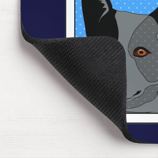 Blaues Heeler Mousepad (Ecke)