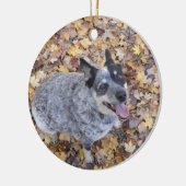 BLAUES HEELER WEIHNACHTEN ORNAME DES AUSTRALISCHER KERAMIKORNAMENT (Links)