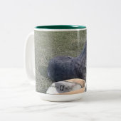 Blaues Heeler Zweifarbige Tasse (Vorderseite Links)