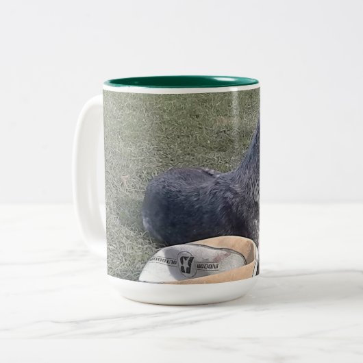 Blaues Heeler Zweifarbige Tasse (Vorderseite Links)