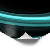 Blaues helles schwarzes Loch Glossy Poster (Ecke)