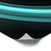 Blaues helles schwarzes Loch-Poster Poster (Ecke)