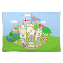 Blaues Hereford Schloss-Tischset 20" x 14"