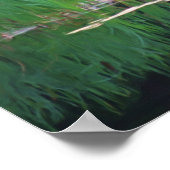 Blaues Heron Natur Foto Malerei Poster (Ecke)