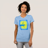 Blaues Hersonnenaufgangsdesign T-Shirt (Vorne ganz)