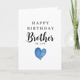 Blaues Herz Alles Gute zum Geburtstag Schwager Karte