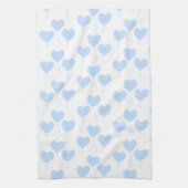 Blaues Herz-Ballon-Pastellmuster Geschirrtuch (Vertikal)