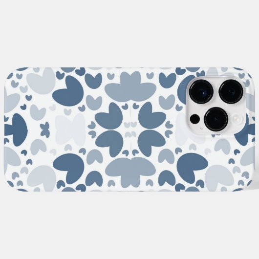 blaues Herz Case-Mate iPhone Hülle (Rückseite (Horizontal))