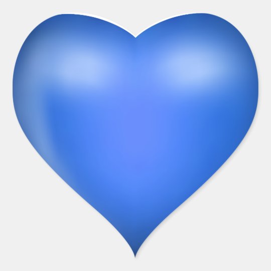 Blaues Herz Der Liebe 3d Herz Aufkleber Zazzle De