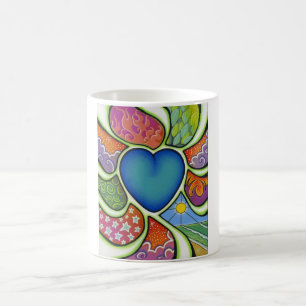 Blaues Herz des Liebebechers Kaffeetasse