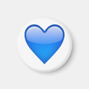 Blaues Herz - Emoji Magnet