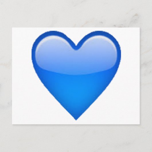 Blaues Herz - Emoji Postkarte (Vorderseite)