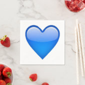 Blaues Herz - Emoji Serviette (Beispiel)