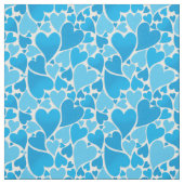 Blaues Herz-Entwurfs-Gewebe Stoff (Muster)