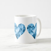 Blaues Herz für einen schönen Morgen Kaffeetasse (VorderseiteRechts)