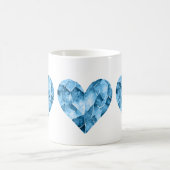 Blaues Herz für einen schönen Morgen Kaffeetasse (Mittel)