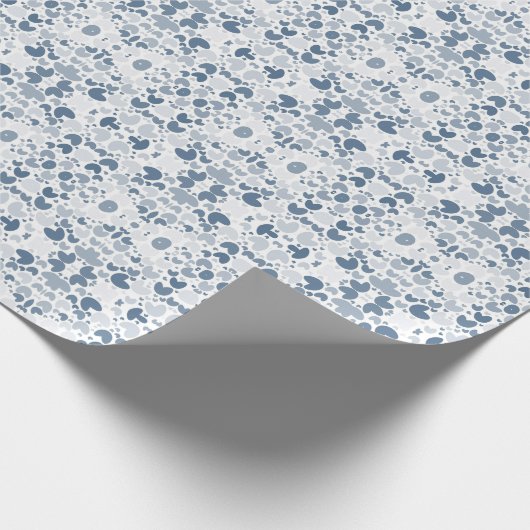 Blaues Herz Geschenkpapier (Ecke)