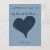 Blaues Herz - ich vermisse dich