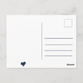Blaues Herz - ich vermisse Sie Postkarte (Rückseite)
