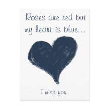 Blaues Herz - ich vermisse Sie