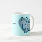 Blaues Herz Kaffeetasse (VorderseiteRechts)