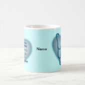 Blaues Herz Kaffeetasse (Mittel)