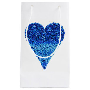 Blaues Herz-kundenspezifische Geschenk-Tasche - Kleine Geschenktüte