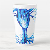 Blaues Herz Milchtasse (Vorderseite)