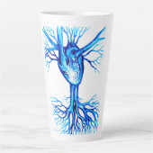 Blaues Herz Milchtasse (Vorderseite)