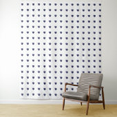 Blaues Herz Muster Wandteppich (Beispiel)