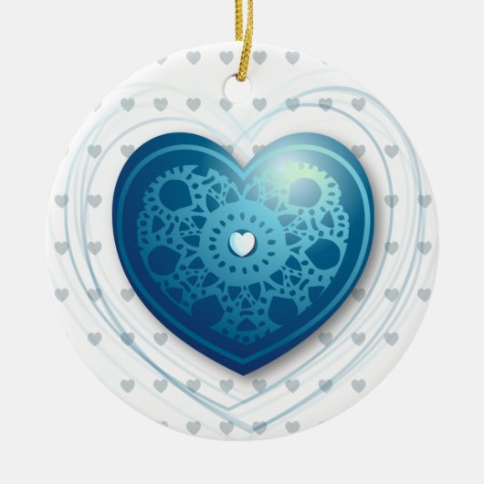 Blaues Herz, Ornament (Vorne)