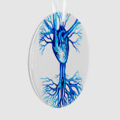 Blaues Herz Ornament (Vorderseite)