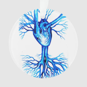 Blaues Herz Ornament