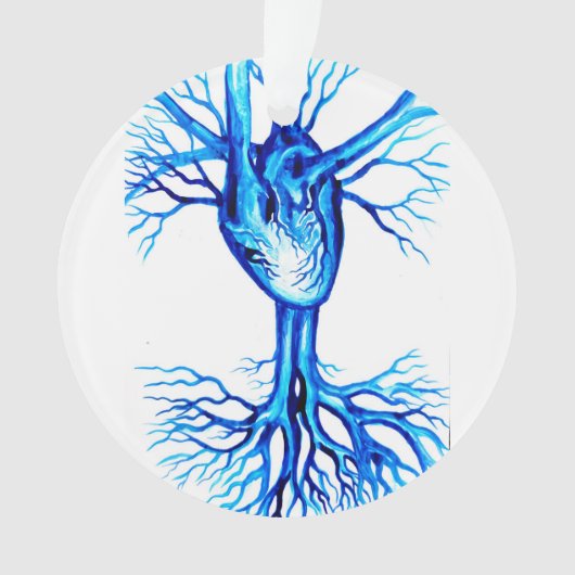 Blaues Herz Ornament (Vorderseite)