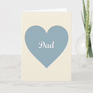 Blaues Herz Papa Grußkarte Karte