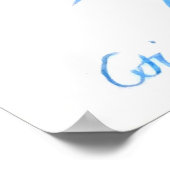 Blaues Herz Poster (Ecke)