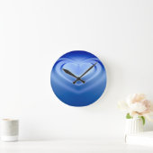 Blaues Herz Runde Wanduhr (Zuhause)