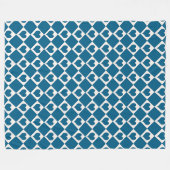 Blaues Herz-Schachbrett-Muster Fleecedecke (Vorderseite (Horizontal))