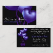 Blaues Herz steigt Themed Geschäfts-Karten des Visitenkarte (Vorne/Hinten)